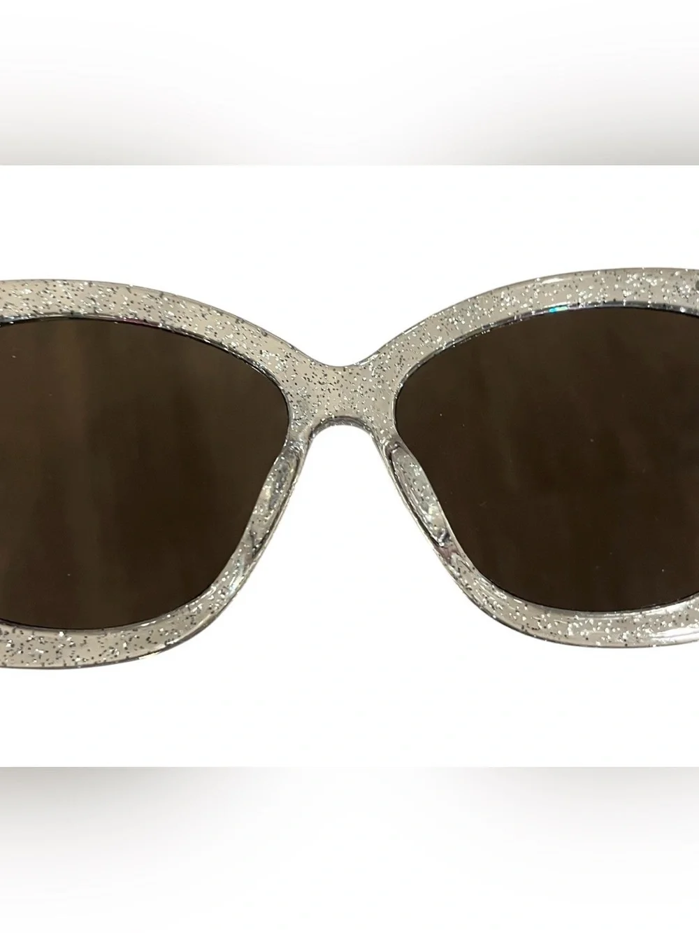 Disney girls’ Elsa Follow yoSilver Glitter Oversized Sunglasses with Dark Lenses